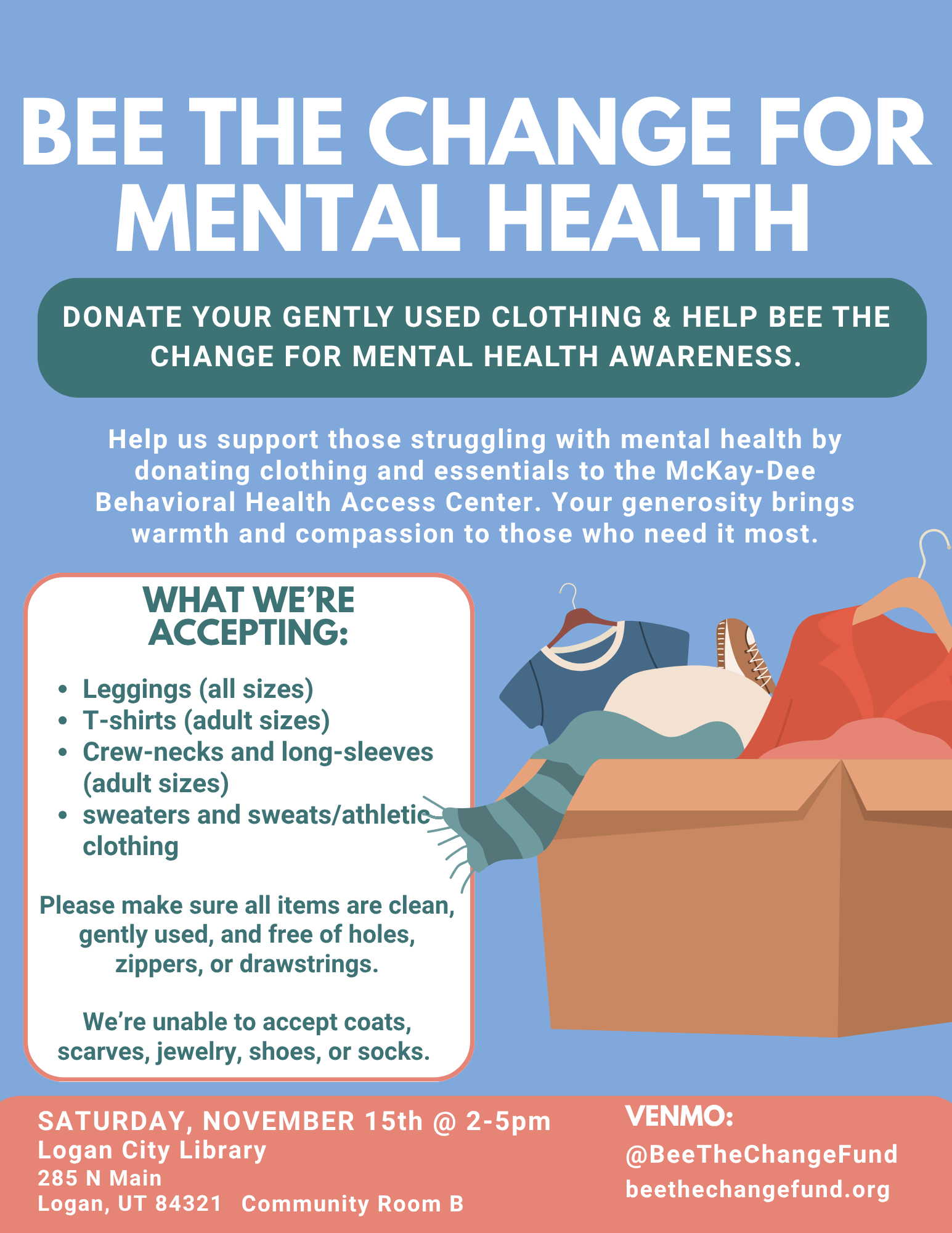 Bee The Change Fundraiser Flyer